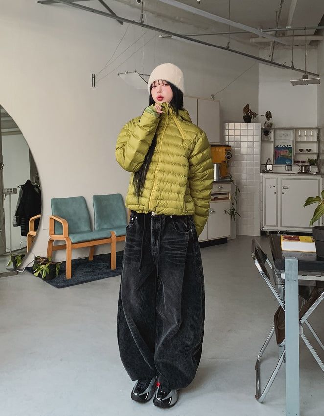 Dusty Corduroy Washed Balloon Pants