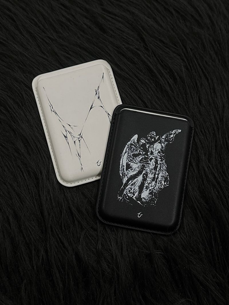 drawing magsafe card wallet (black)