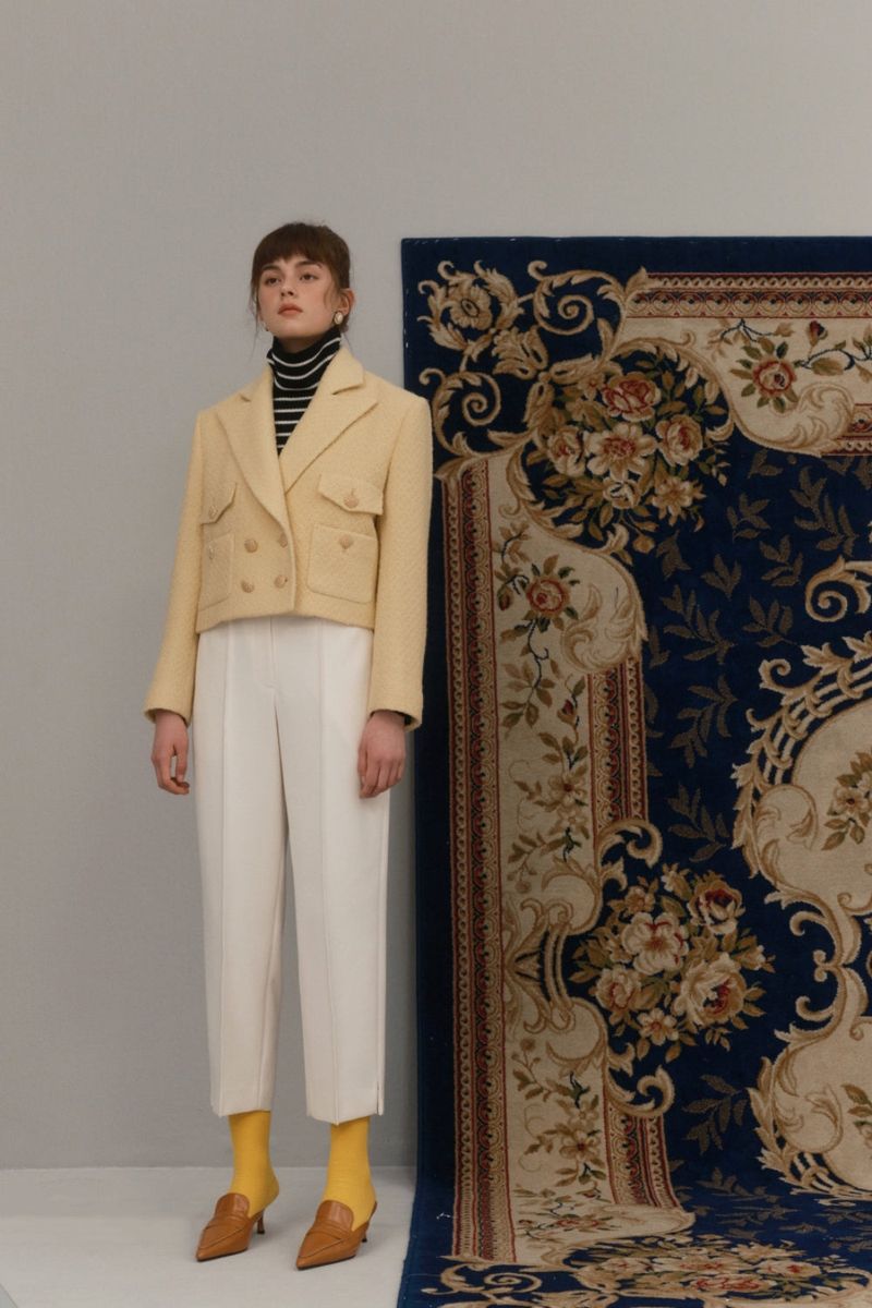 Pin tuck pants