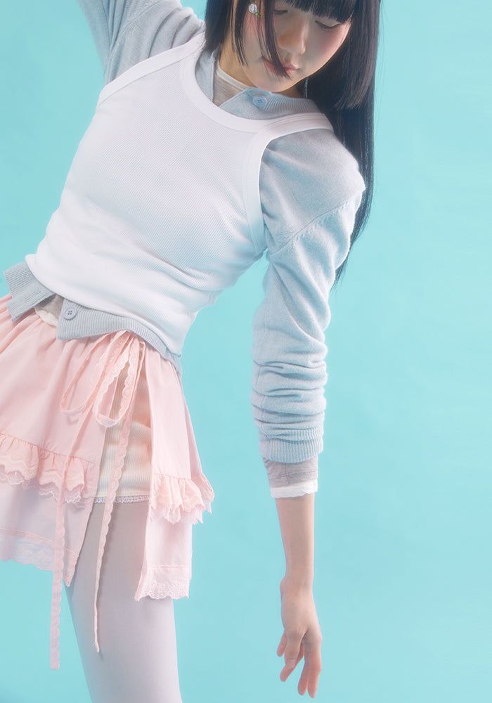  lace wrap skirt_pink
