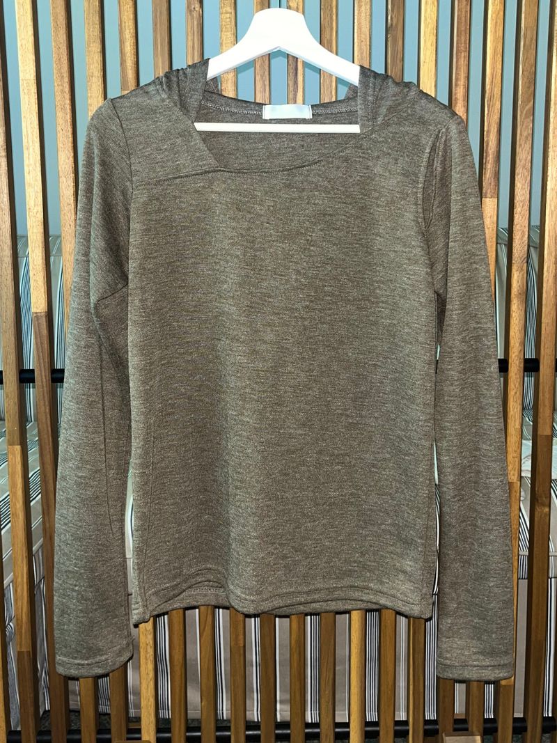 unbal slit hoodie