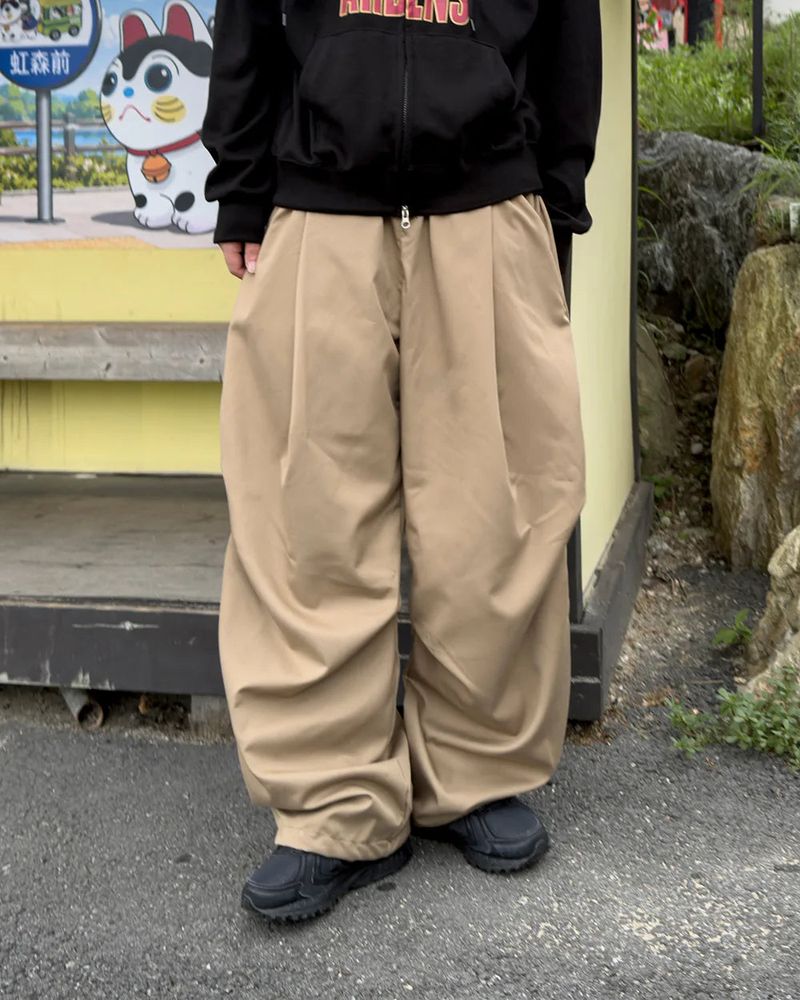 Luve Cotton Curved Wide Pants