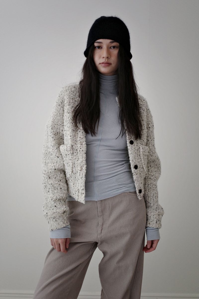 Washed straight leg pants, Beige