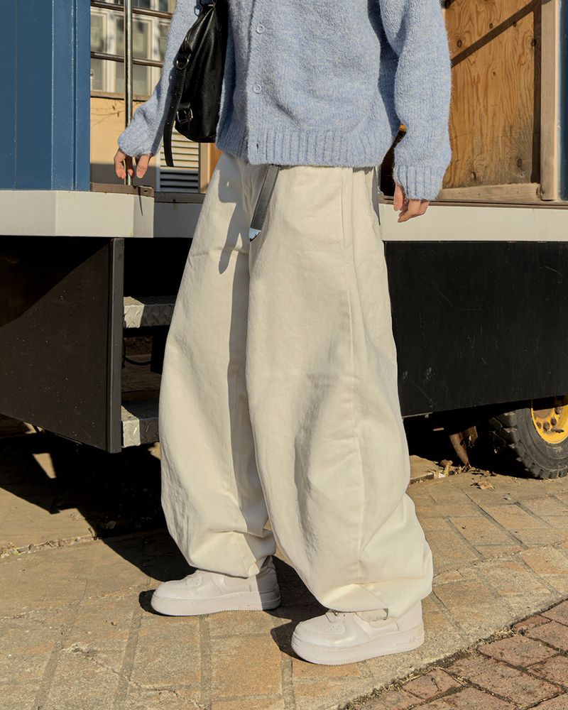 Nevis Cotton Wide Curved Pants