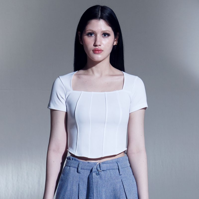 DILETTANTISME（ディレッタンティズム）の「PINTUCK SQUARE NECK T-SHIRTS (IV)（Tops）」