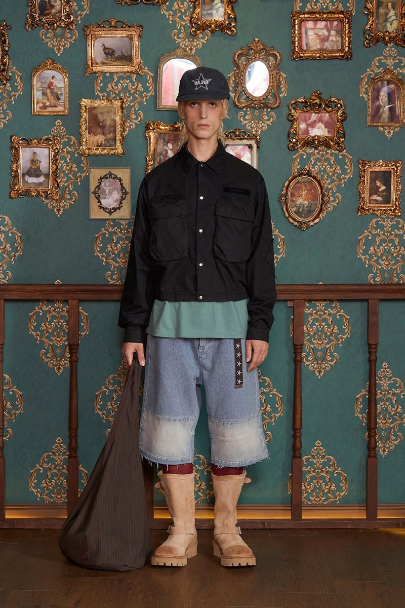 POCKET ARGYLE SHORT JACKET / BLACK