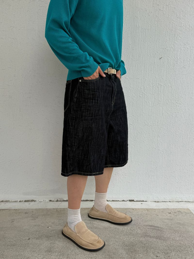 Summer linen v-neck knitwear