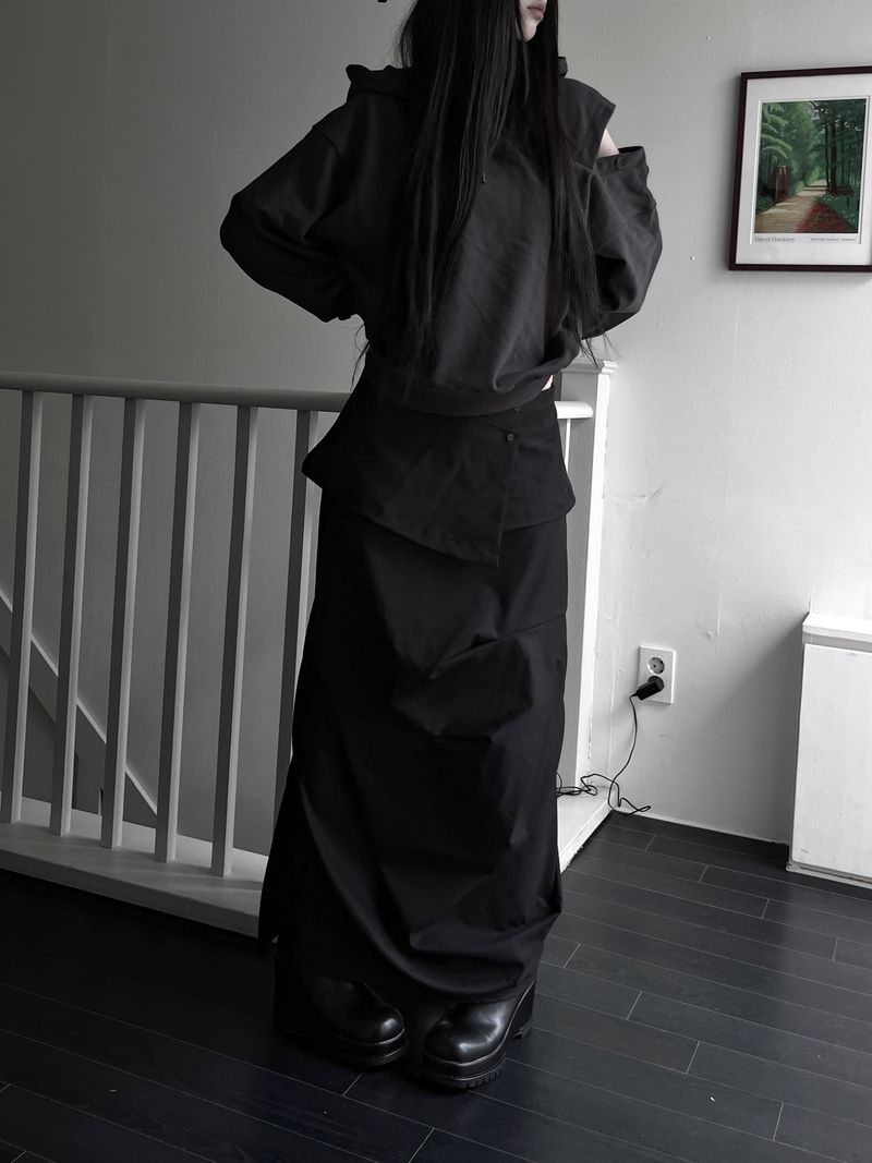 [set] from wrap long skirt (2color)