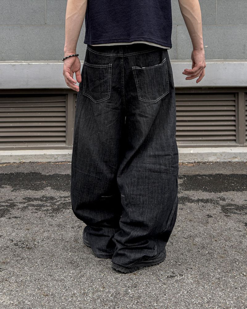 Evan Linen Curved Denim Pants