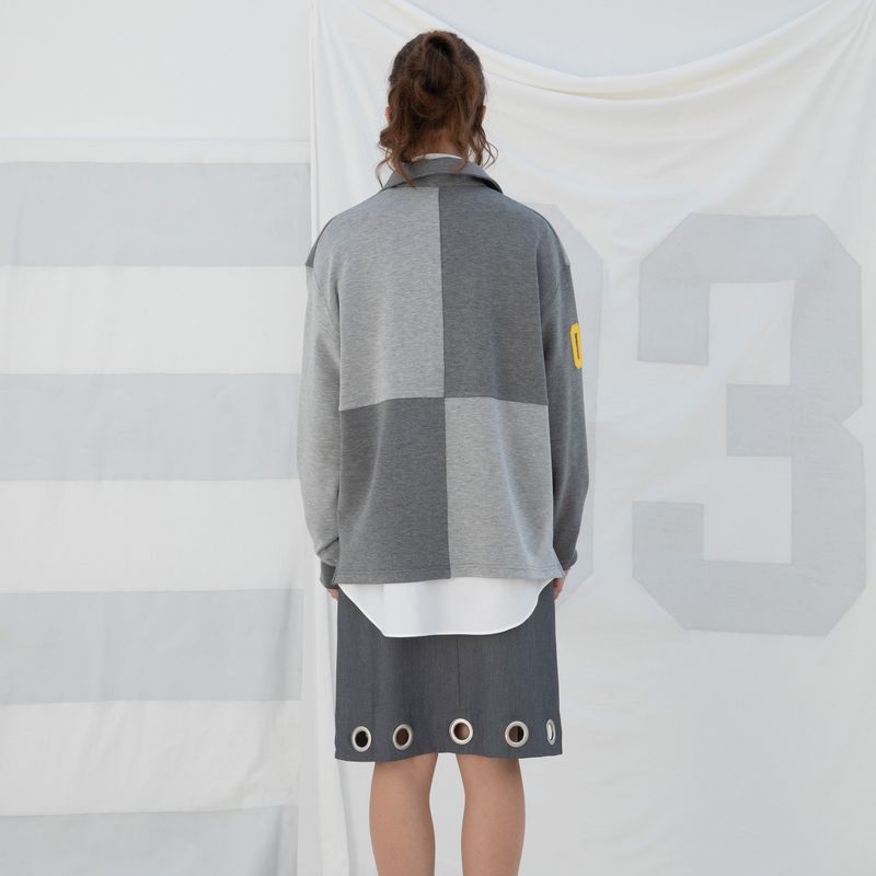 SQUARE PK SHIRT (GREY)
