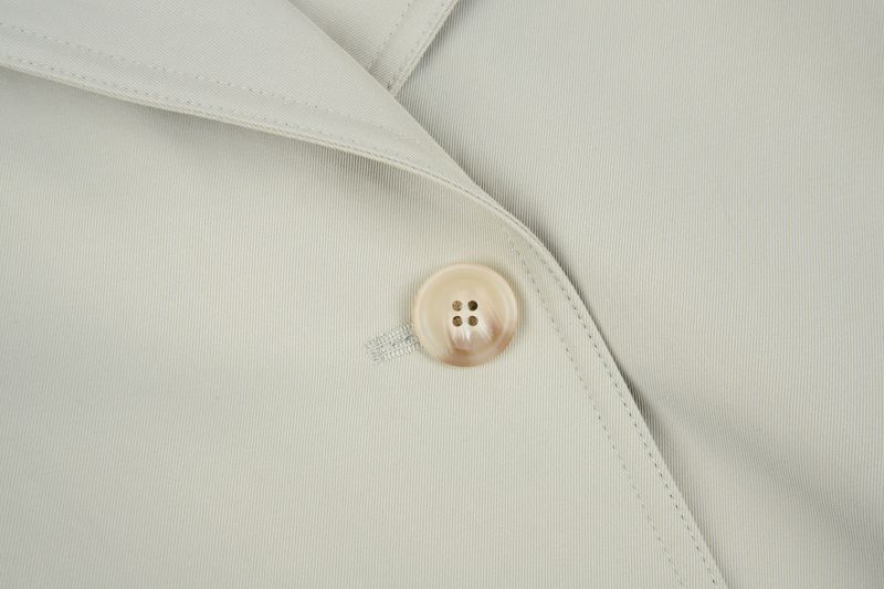 Shirring trench coat khaki