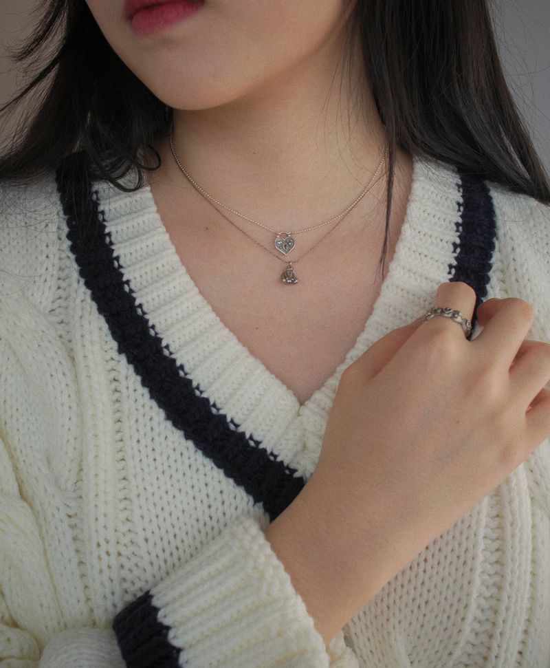 【MADE】 Twinkle love-lock necklace
