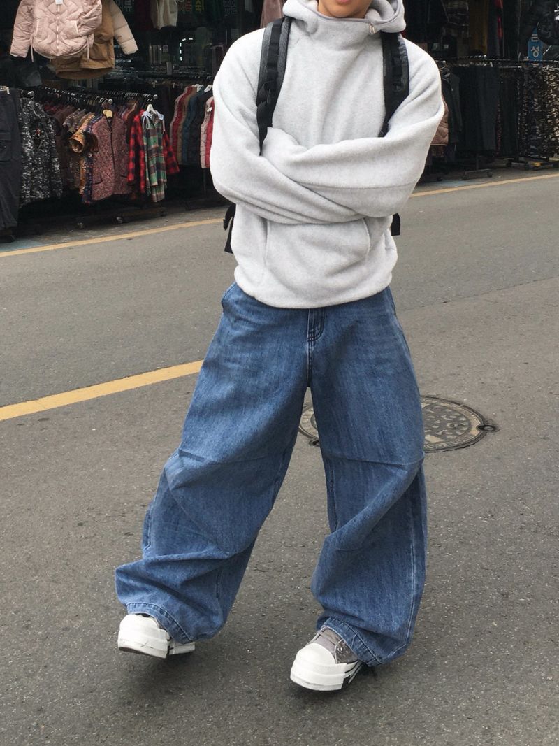 Burnett Double Pintuck Balloon Denim Pants 2C