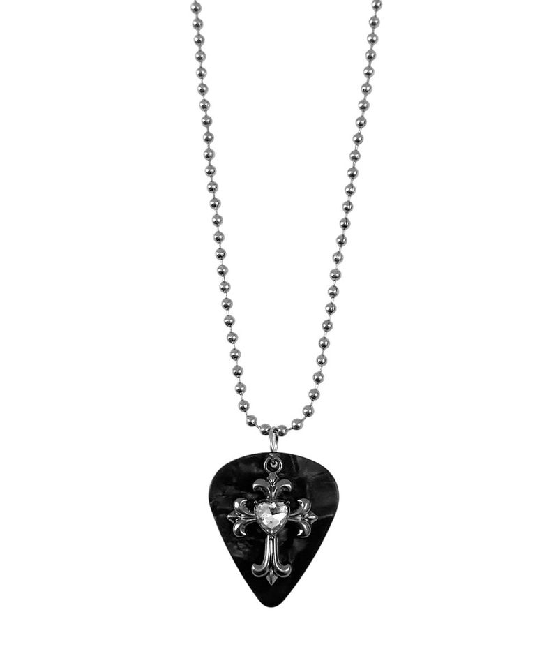 Rockstar Guitar Peak Cross Necklace