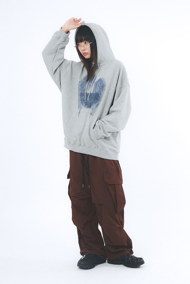 Basketball wet effect printing over hoodie