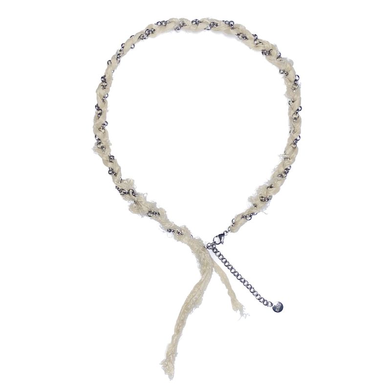 RUNDS(ランド)の「silkyarn chain necklace (ivory)(Accessories)」
