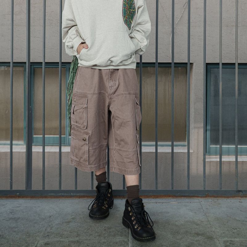 Wanderer cargo bermuda pants / Redish brown