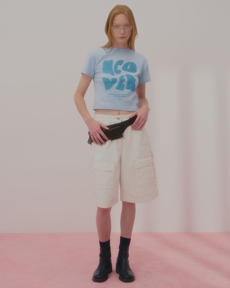 POINTAGE LOGO CROP TSHIRT-SKY BLUE