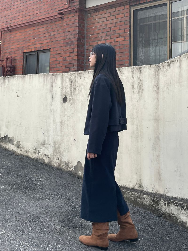 Remember corduroy long skirt 
