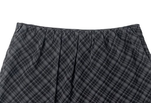 Conse Chiffon Check Midi Skirt