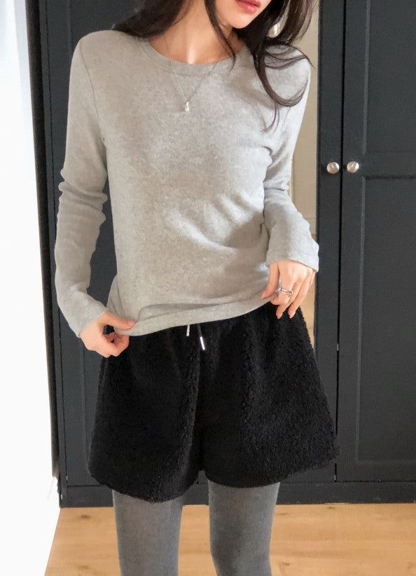 Fluffy Boa Fleece Shorts (3color)