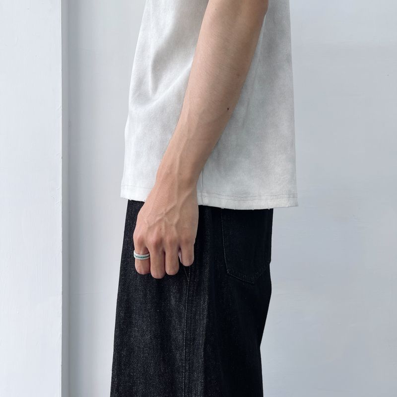 Faded Henley Short Sleeve Tee