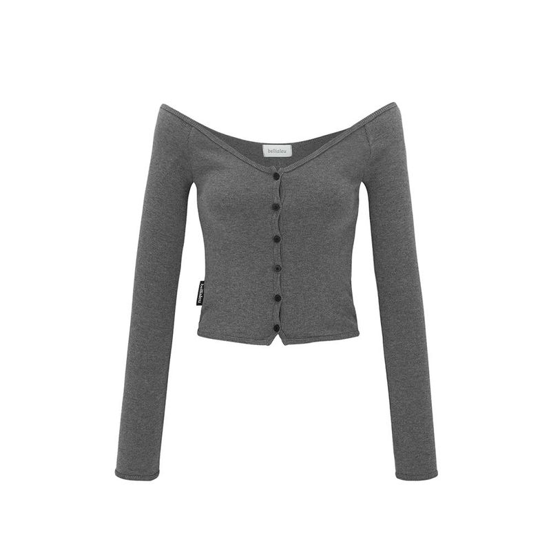 Bellialeu（ベルリアル）の「BALLERINA CARDIGAN-DARK GRAY（Tops）」