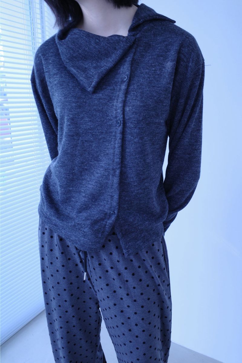 Yuse unbal button cardigan