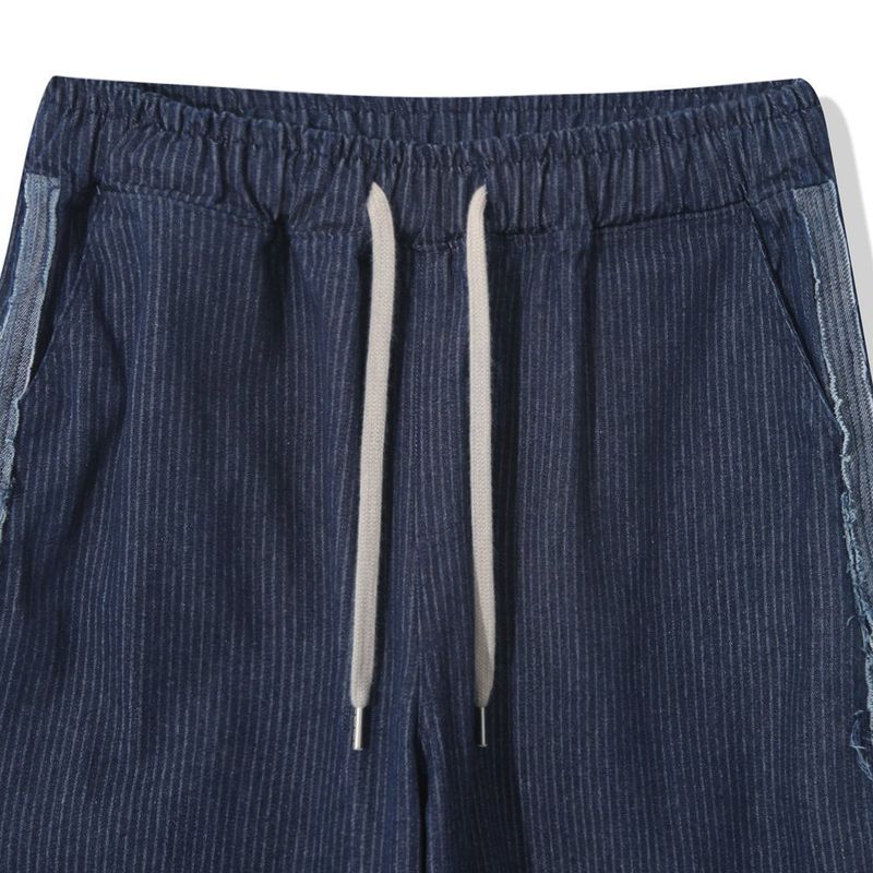 City line stripe denim pants -2C