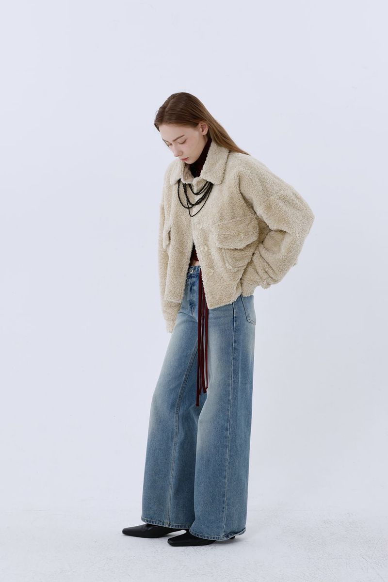 SHEARLING POCKET COAT_BEIGE