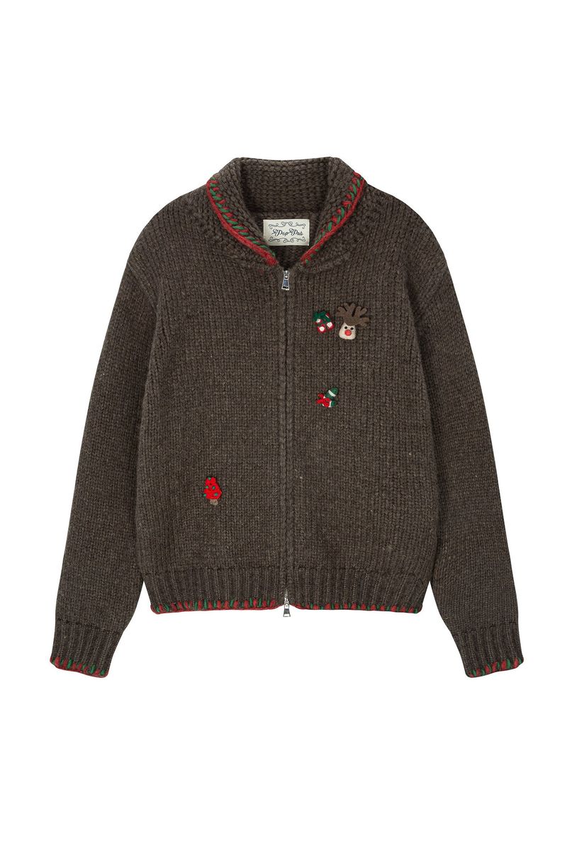 POPPALS（ポップパルズ）の「Winter Charm Zip-up Jacket [Brown]（Tops）」