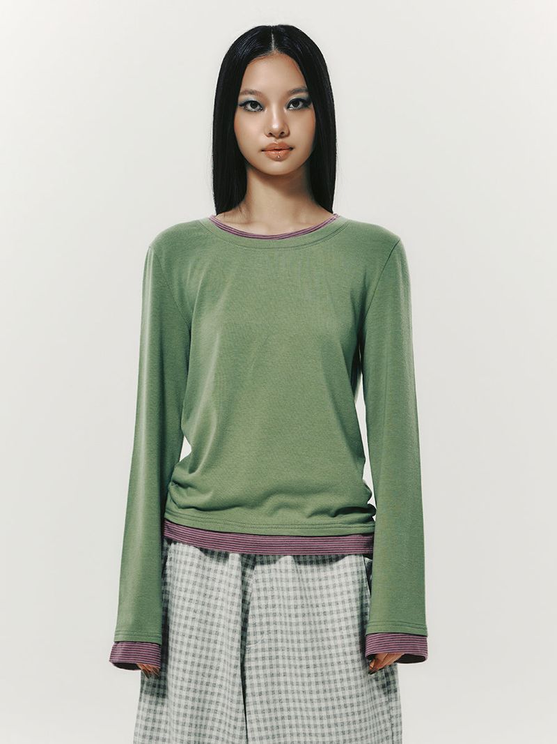 NYXX（エヌワイエックスエックス）の「EMBLEM LAYERED L/S GREEN（Tops）」