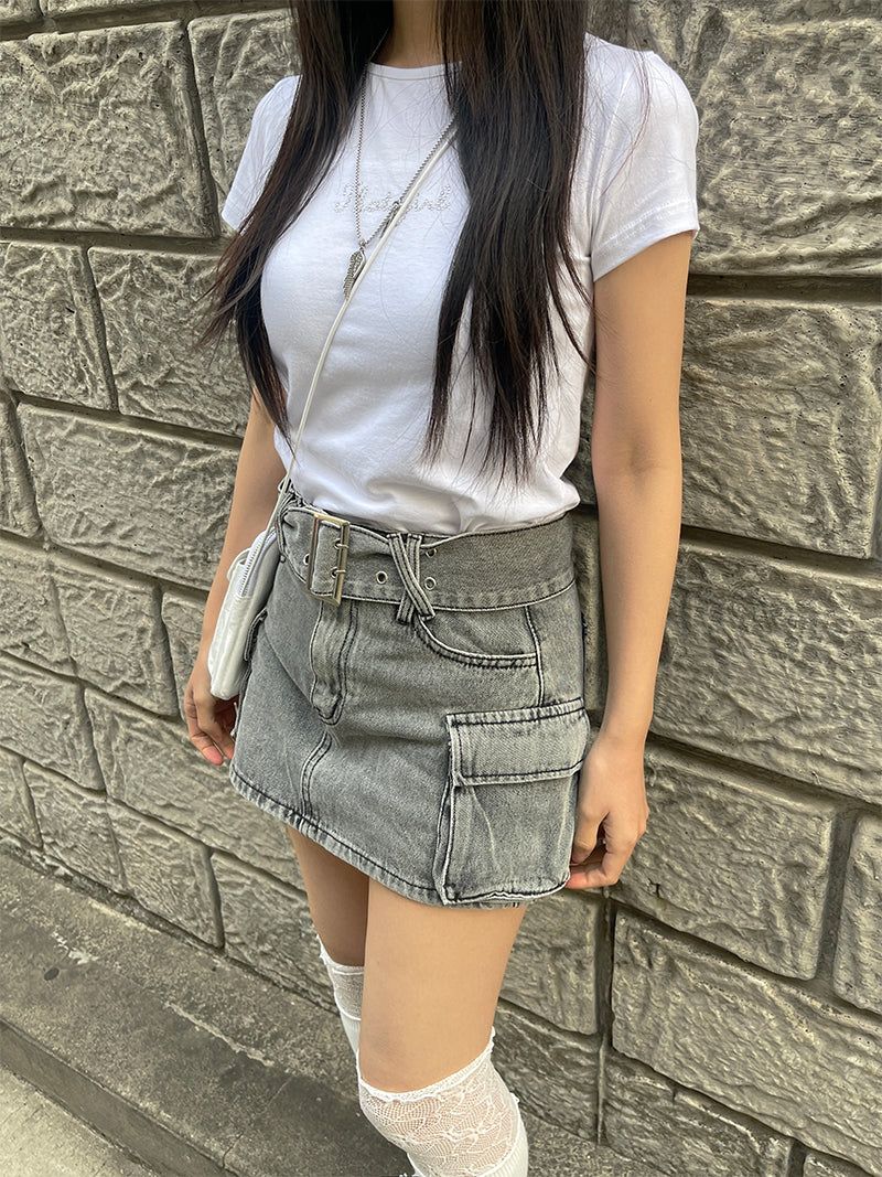 Cute cubic slim t-shirt