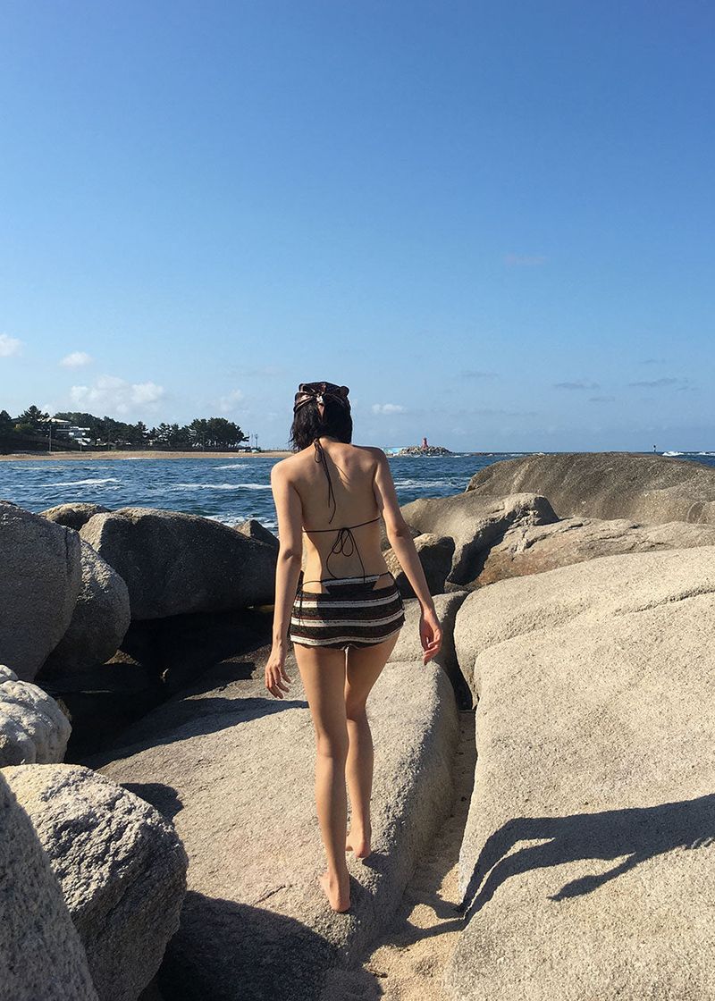 BROWN BOHEMIAN BIKINI SET