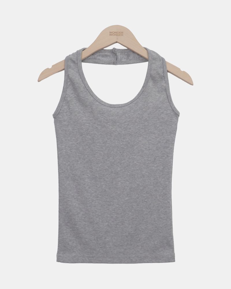 Uzel Halter Neck Slim Sleeveless Top