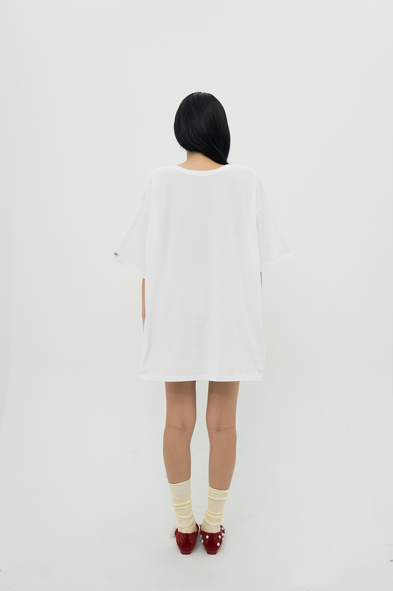 SEAHORSE BOXY TEE _ WHITE