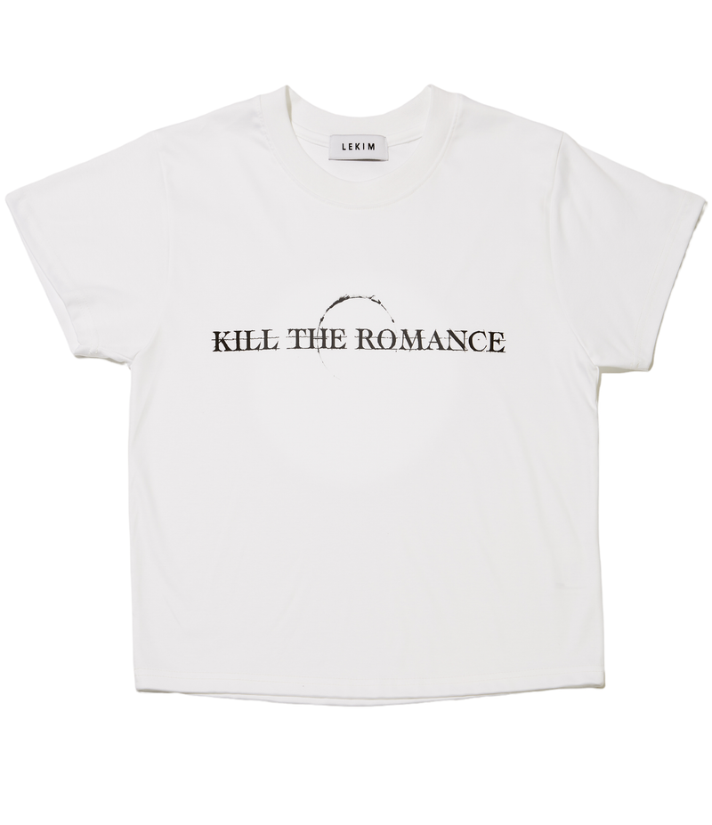 LEKIM(レキム)の「KILL THE ROMANCE T-SHIRT WHITE (WOMAN)(Tops)」