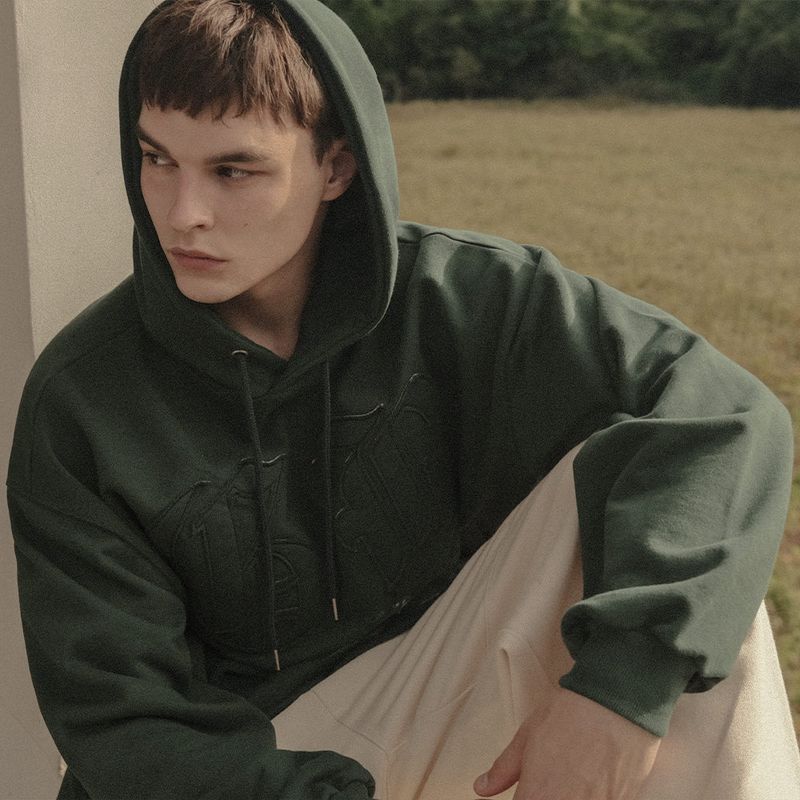 Applique logo hood - green