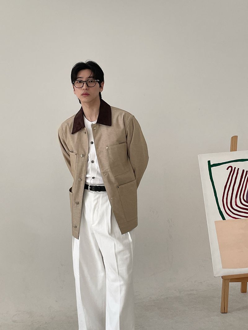ASCLO Reverse Tuck Cotton Pants (4color)