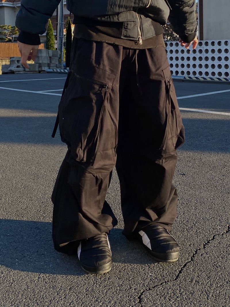 Double Zip Wing Cargo Balloon Pants 2C