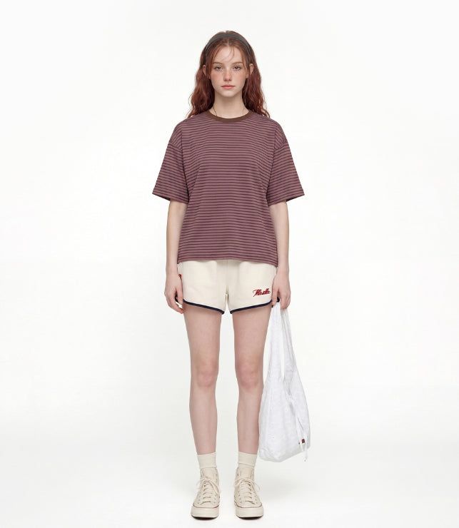26SS★ Georgette Cool Stripe Short Sleeve T-shirt