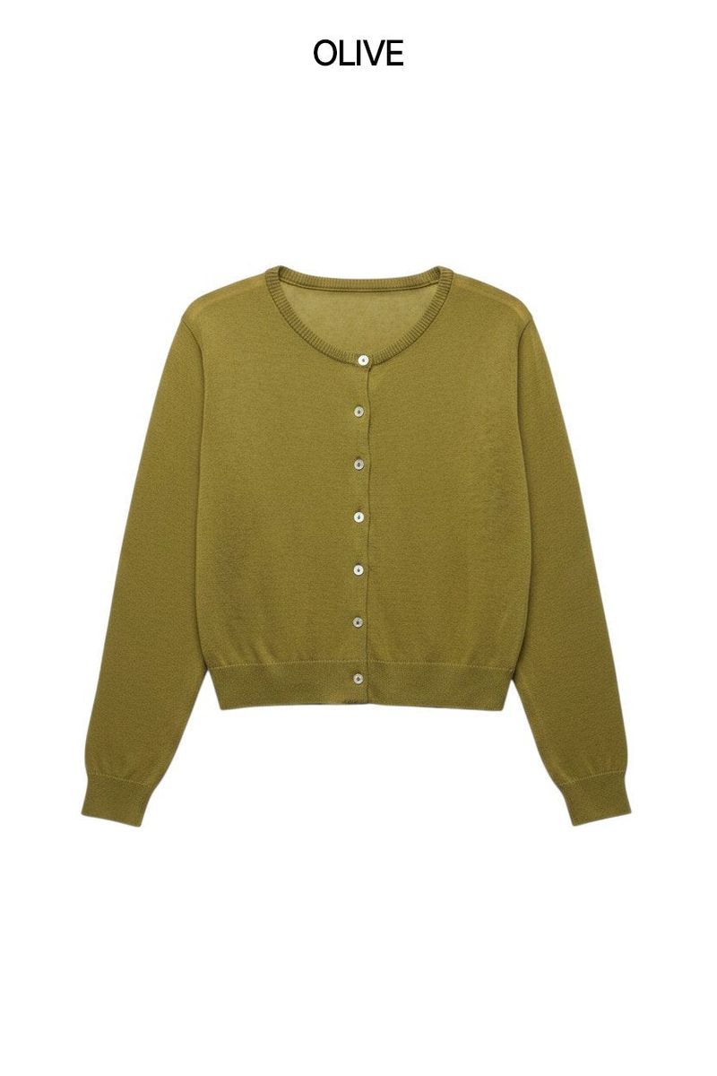 Romin Round Neck Knit Cardigan
