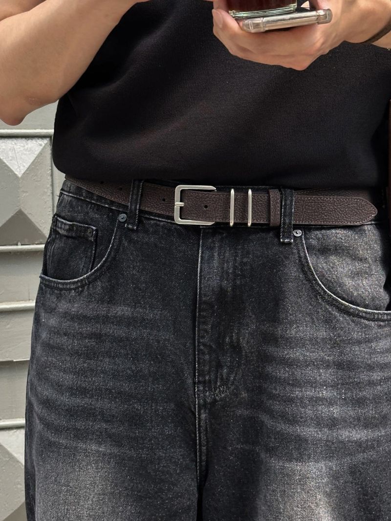 lemenne（ルメンヌ）の「LMN GOT 30 mm Double Tip Leather Belt (3 colors)（Fashion Accessories）」