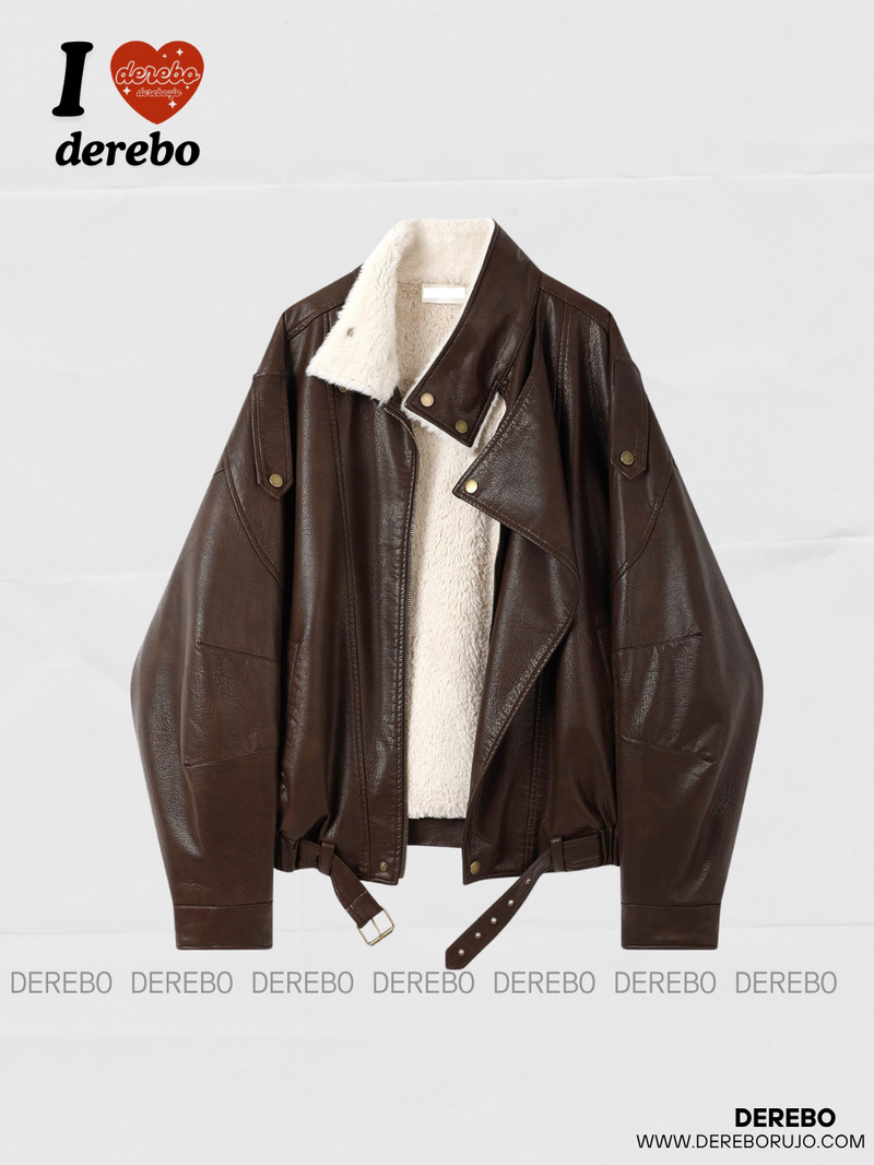 Old Money Stand All-Time Leather Jacket (Winter Fleece)