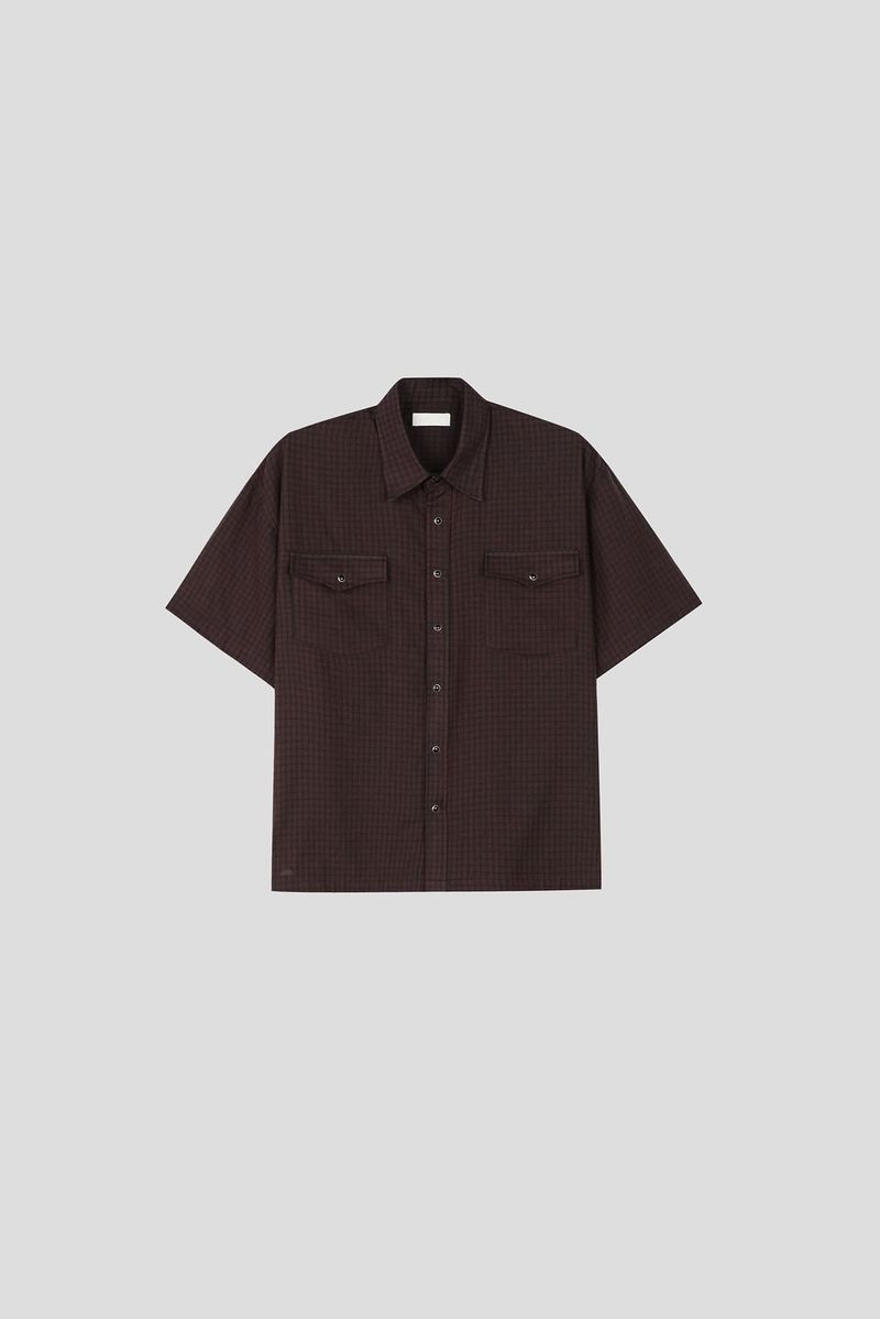 Beam Western Check Cropped Shirt