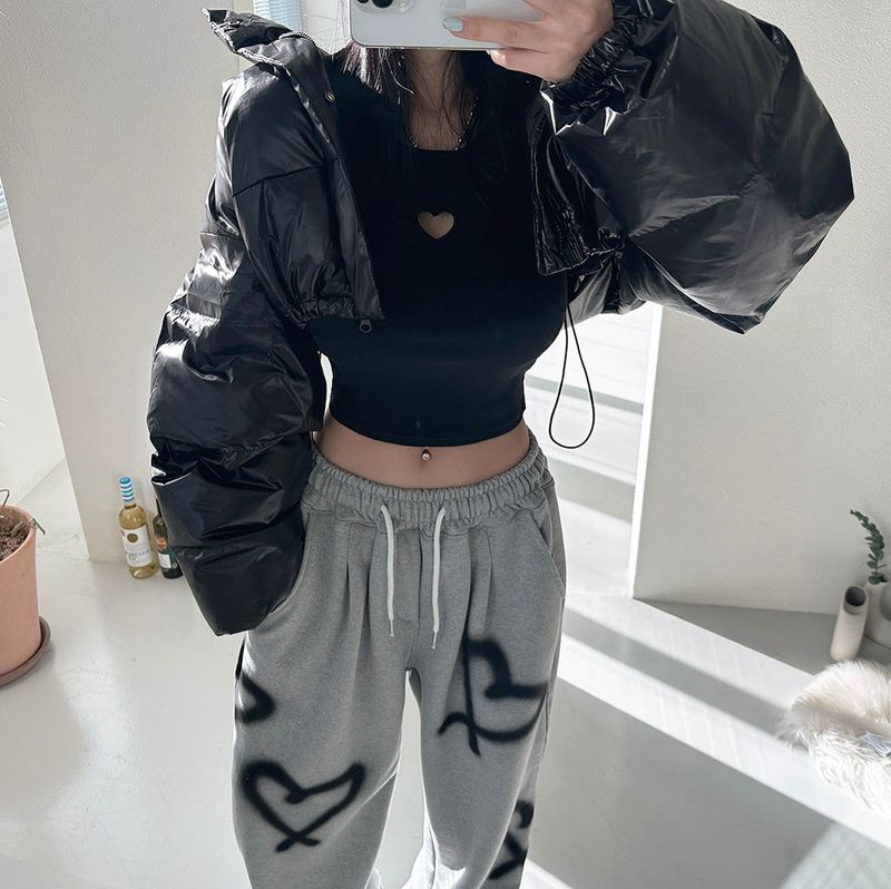 Crop cropped wellon short padded coat