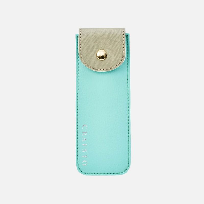 Mushroom Leather Pen Case with Flap