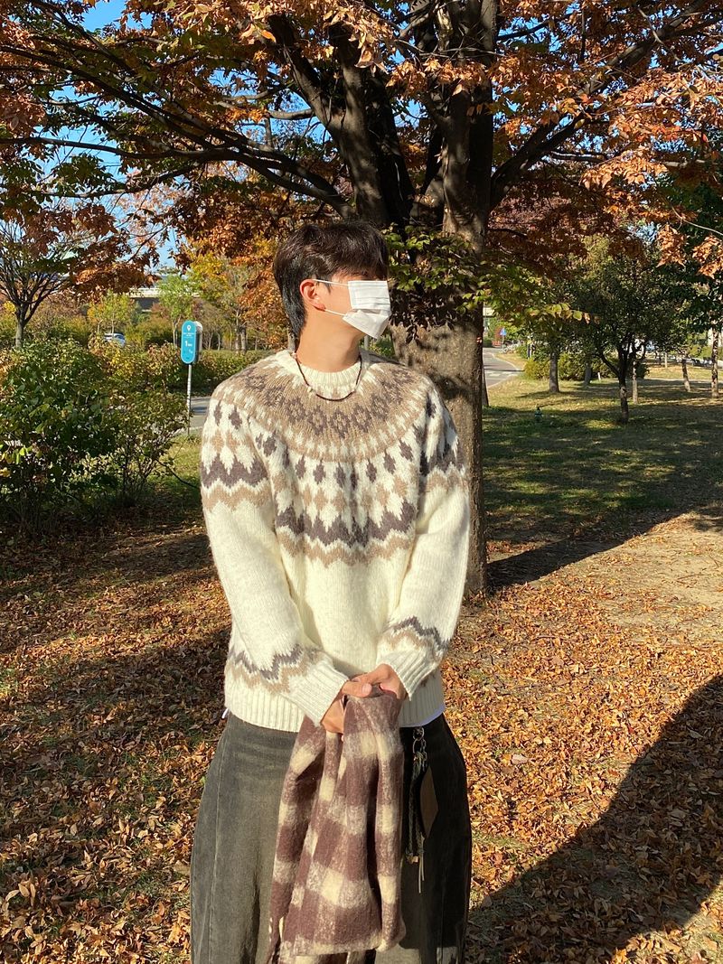 Mohair Nordic knit (4color)