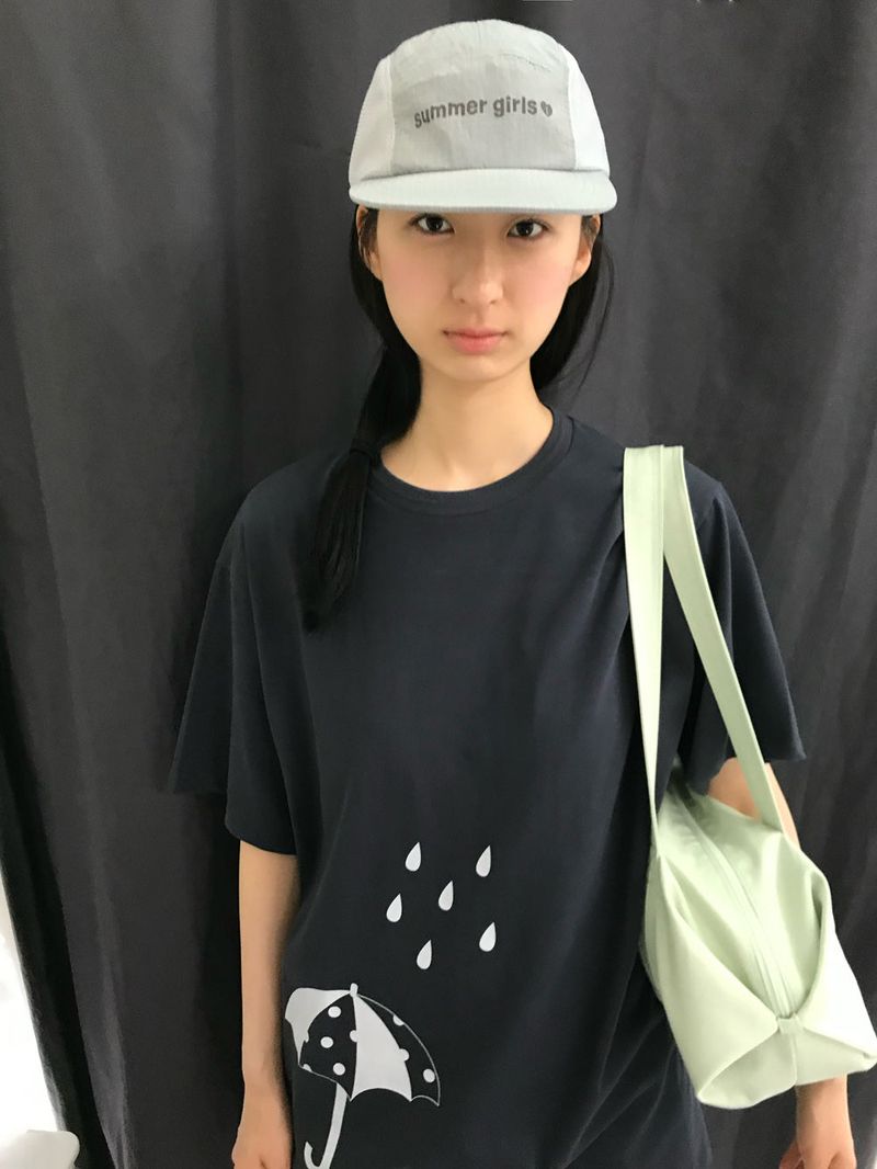 Summer girls nylon camp cap - Gray