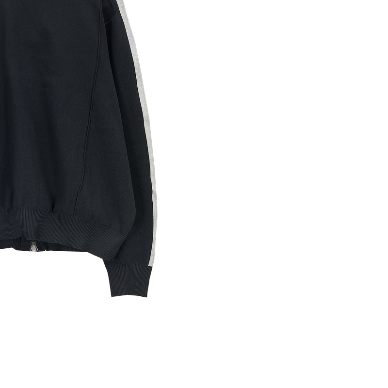 sand track knit zip-up